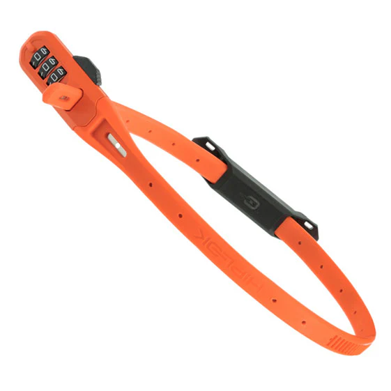 Hiplok Z Lok Single Zip Combo V2 Lock w/ Bracket Orange
