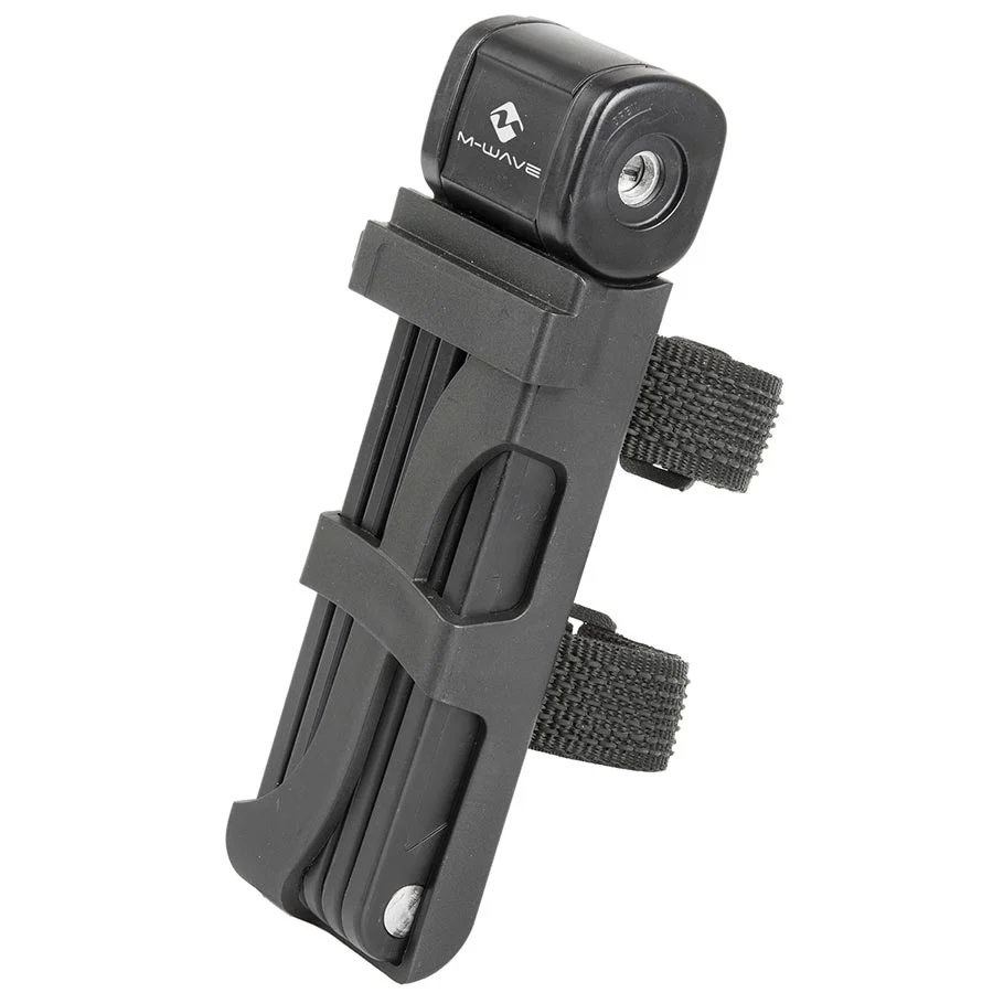 M-Wave F 875/6 Twin Set of 2 Folding Locks Key 87.5cm 6mm Black