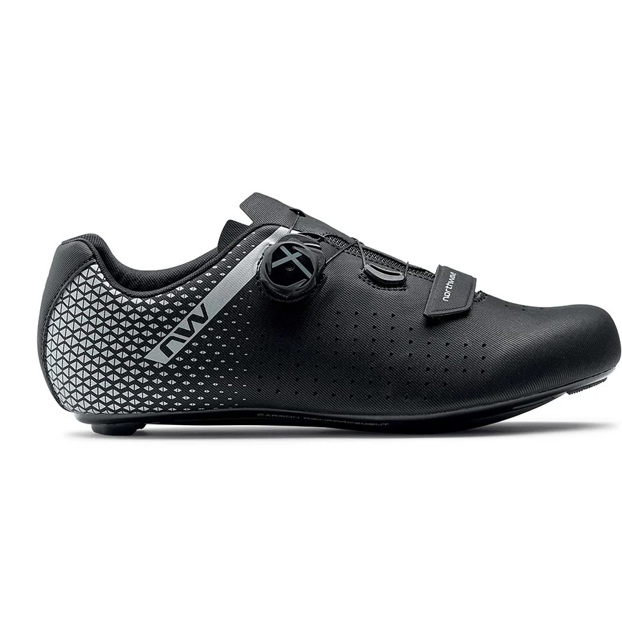 Northwave Core Plus 2 Wide Road Shoes Black/Silver 43