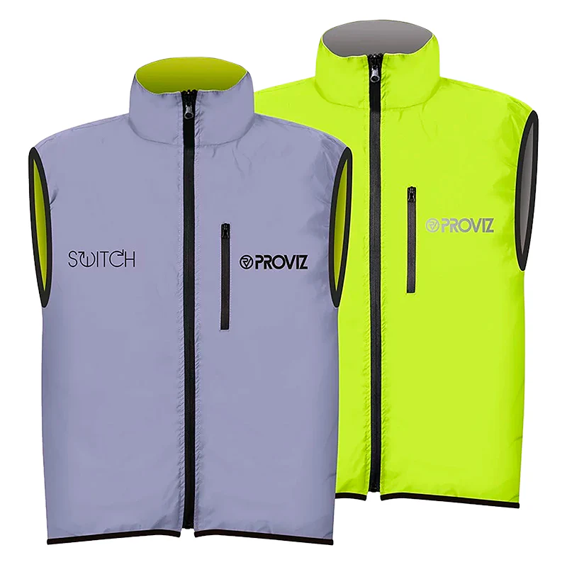 Proviz Switch Gilet Vest  SM Men`s Yellow/Reflective Grey Yes Reversible