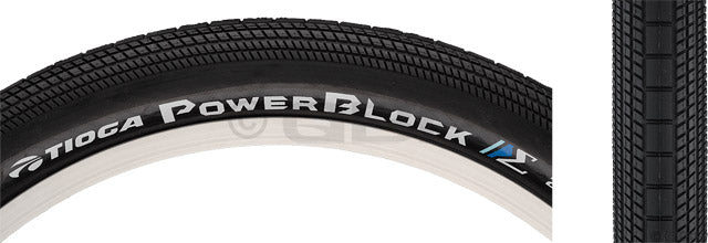 Tioga PowerBlock Tire - 20 x 1.95 Clincher Wire Black 60tpi