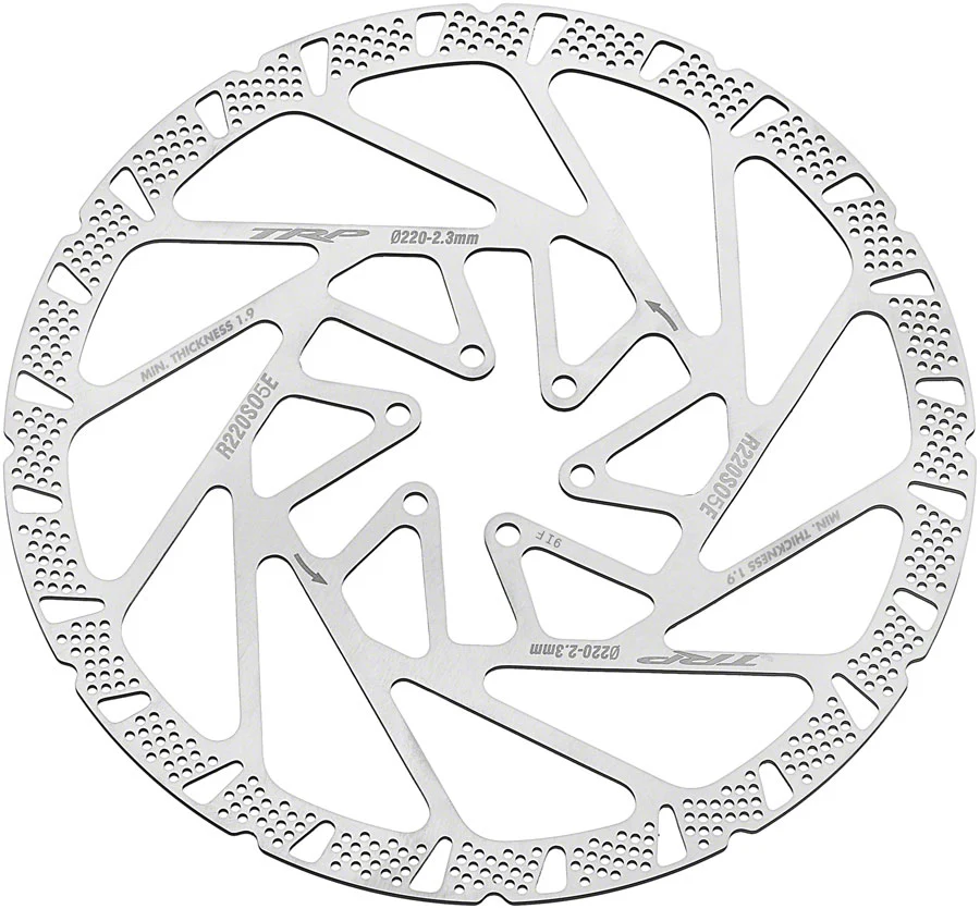 TRP S05E Race Disc Brake Rotor - 220mm 6-Bolt 2.3mm Rust Blocker Treatment